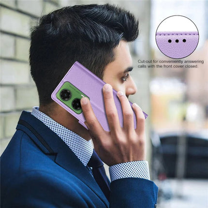 BINFEN COLOR BF32 For Motorola Moto G35 5G Leather Case Wallet RFID Blocking Phone Cover