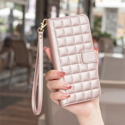 BINFEN COLOR BF34 for Motorola Moto G35 5G Leather Case Wallet Square Grid Phone Cover