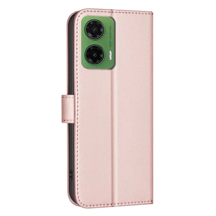 BINFEN COLOR BF34 for Motorola Moto G35 5G Leather Case Wallet Square Grid Phone Cover