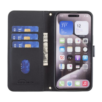 BINFEN COLOR BF34 for Motorola Moto G35 5G Leather Case Wallet Square Grid Phone Cover