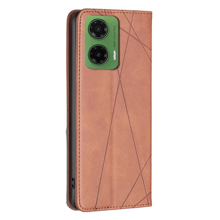 For Motorola Moto G35 5G Case Card Slots Geometry Imprint Leather Phone Cover