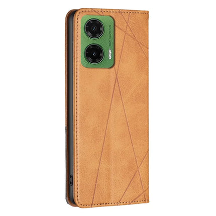 For Motorola Moto G35 5G Case Card Slots Geometry Imprint Leather Phone Cover