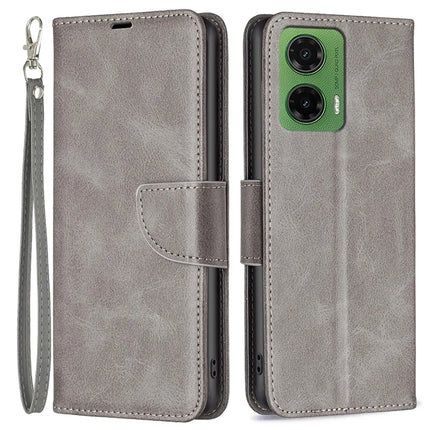 For Motorola Moto G35 5G Case Shockproof PU Leather Cover with Wallet Card Slots - Grey