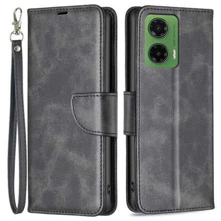 For Motorola Moto G35 5G Case Shockproof PU Leather Cover with Wallet Card Slots - Black