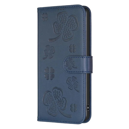 For Motorola Moto G55 5G Case Clover Pattern Wallet Stand View Leather Phone Cover