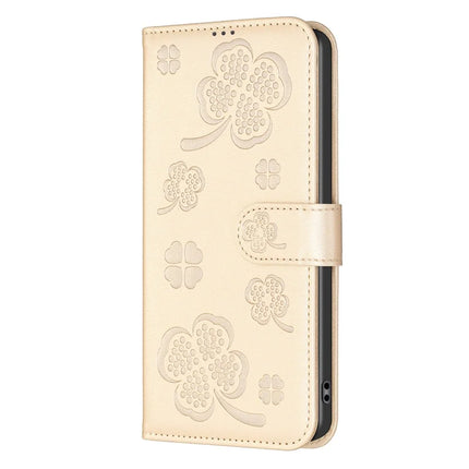For Motorola Moto G55 5G Case Clover Pattern Wallet Stand View Leather Phone Cover