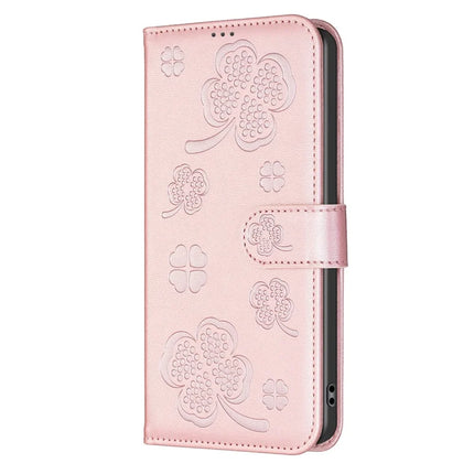 For Motorola Moto G55 5G Case Clover Pattern Wallet Stand View Leather Phone Cover