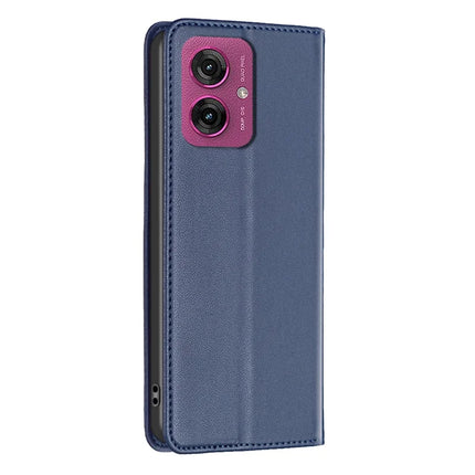BINFEN COLOR BF18 For Motorola Moto G55 5G Leather Case Card Slots Phone Cover