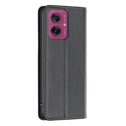 BINFEN COLOR BF18 For Motorola Moto G55 5G Leather Case Card Slots Phone Cover