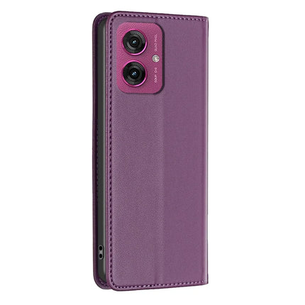 BINFEN COLOR BF18 For Motorola Moto G55 5G Leather Case Card Slots Phone Cover