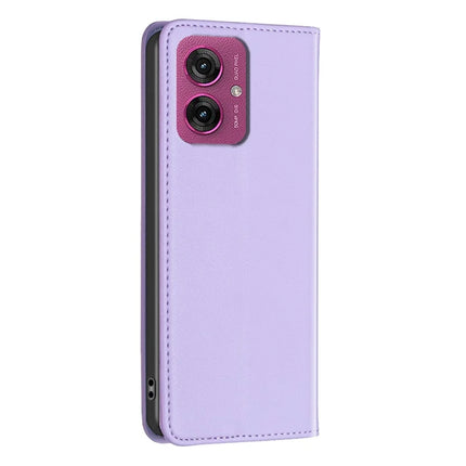 BINFEN COLOR BF18 For Motorola Moto G55 5G Leather Case Card Slots Phone Cover