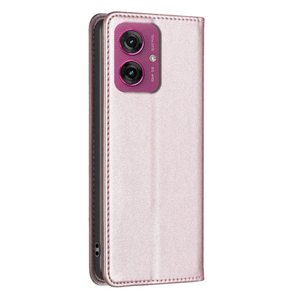 BINFEN COLOR BF18 For Motorola Moto G55 5G Leather Case Card Slots Phone Cover