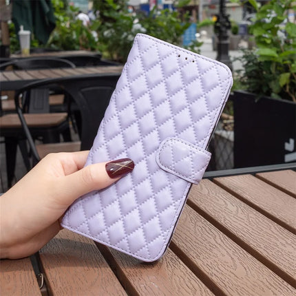 BINFEN COLOR BF Style-14 For Motorola Moto G55 5G Case Rhombus Phone Leather Cover Stand