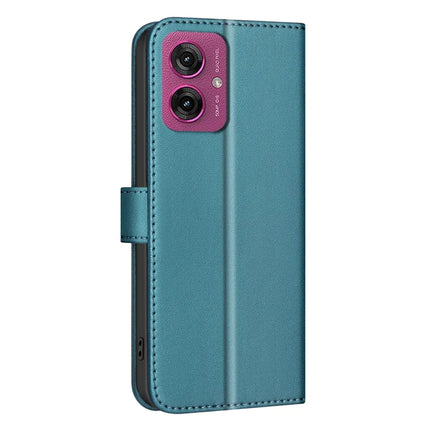 BINFEN COLOR BF34 for Motorola Moto G55 5G Leather Case Wallet Square Grid Phone Cover