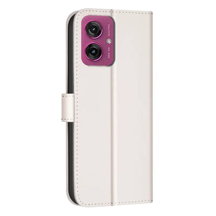 BINFEN COLOR BF34 for Motorola Moto G55 5G Leather Case Wallet Square Grid Phone Cover
