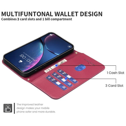 BINFEN COLOR BF34 for Motorola Moto G55 5G Leather Case Wallet Square Grid Phone Cover