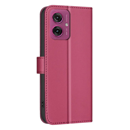 BINFEN COLOR BF34 for Motorola Moto G55 5G Leather Case Wallet Square Grid Phone Cover