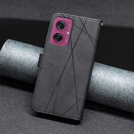 BINFEN COLOR BF05 For Motorola Moto G55 5G Case Leather Phone Cover Wallet Stand