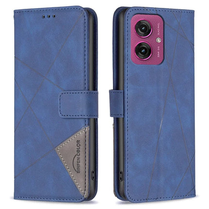 BINFEN COLOR BF05 For Motorola Moto G55 5G Case Leather Phone Cover Wallet Stand - Blue