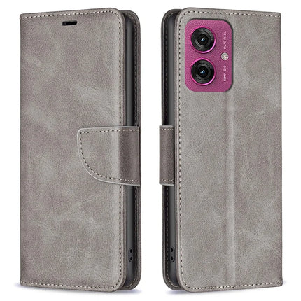 For Motorola Moto G55 5G Case Shockproof PU Leather Cover with Wallet Card Slots - Grey