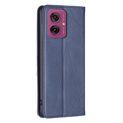 For Motorola Moto G55 5G Case Card Slots Geometry Imprint Leather Phone Cover