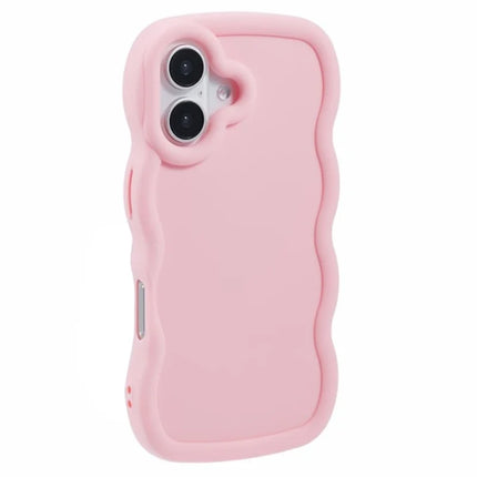 WANLONFENG XL Series for iPhone 16 Case Wave Edge TPU Cover with Tempered Glass Film