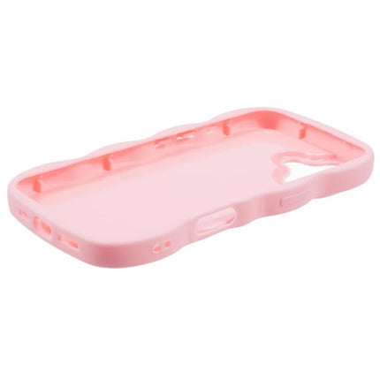 WANLONFENG XL Series for iPhone 16 Plus Case Wave Edge TPU Cover with Tempered Glass Film