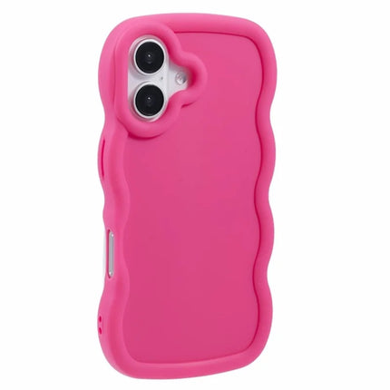WANLONFENG XL Series for iPhone 16 Plus Case Wave Edge TPU Cover with Tempered Glass Film