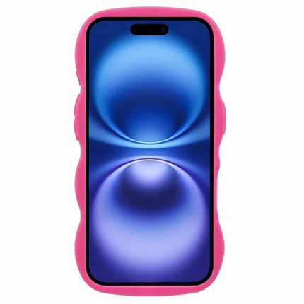 WANLONFENG XL Series for iPhone 16 Plus Case Wave Edge TPU Cover with Tempered Glass Film
