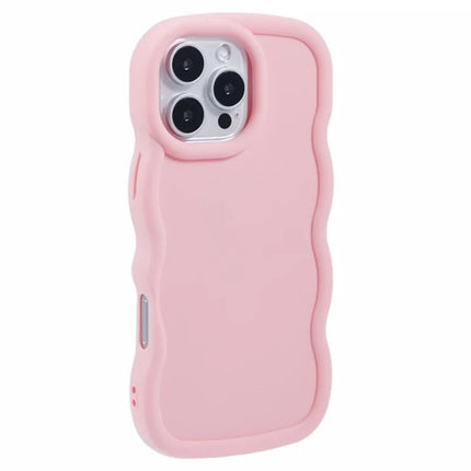 WANLONFENG XL Series for iPhone 16 Pro Max Case Wave Edge TPU Cover with Tempered Glass Film