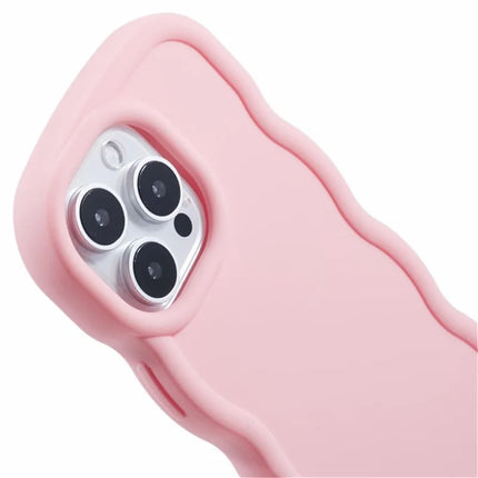 WANLONFENG XL Series for iPhone 16 Pro Max Case Wave Edge TPU Cover with Tempered Glass Film