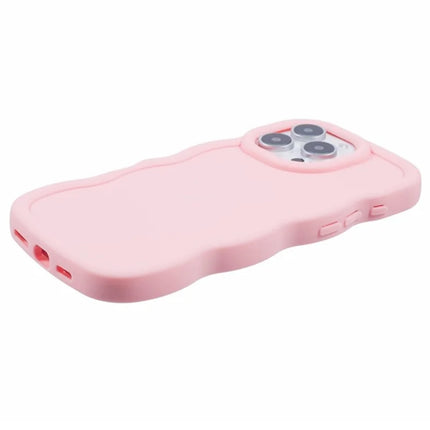 WANLONFENG XL Series for iPhone 16 Pro Max Case Wave Edge TPU Cover with Tempered Glass Film