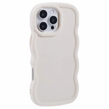 WANLONFENG XL Series for iPhone 16 Pro Max Case Wave Edge TPU Cover with Tempered Glass Film
