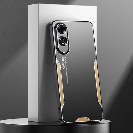 For Oppo A60 4G Phone Case Aluminium Alloy TPU PC Back Cover