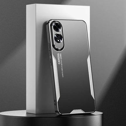 For Oppo A60 4G Phone Case Aluminium Alloy TPU PC Back Cover