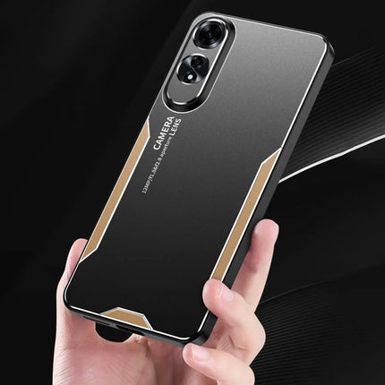For Oppo A60 4G Phone Case Aluminium Alloy TPU PC Back Cover