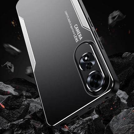 For Oppo A60 4G Phone Case Aluminium Alloy TPU PC Back Cover