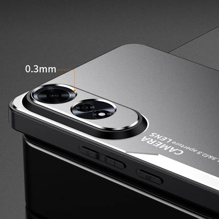 For Oppo A60 4G Phone Case Aluminium Alloy TPU PC Back Cover