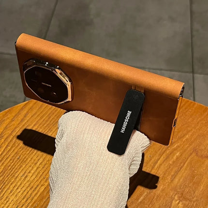 For Huawei Mate XT Ultimate Case Sheepskin Leather+PC Kickstand Phone Cover
