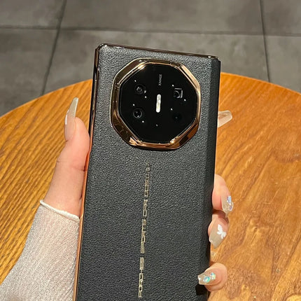 For Huawei Mate XT Ultimate Case Electroplating PU Leather+PC Phone Cover