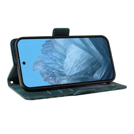 For Google Pixel 9 Pro Wallet Case ENKAY Imprint PU Leather Phone Stand Cover with Tempered Glass