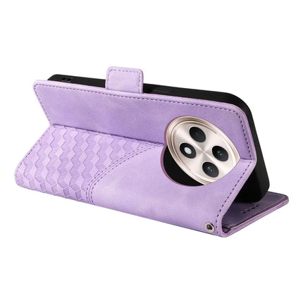 For Oppo Reno12 F 4G Wallet Case ENKAY Imprint PU Leather Phone Stand Cover with Tempered Glass