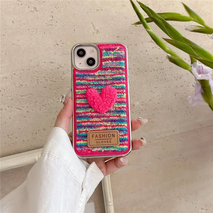 ShopCaseCart Model Case  For  iPhone 15 Pro Max Case Cute Love Heart TPU Electroplating Phone Cover