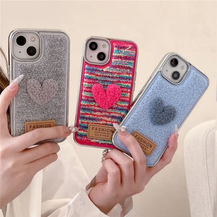 ShopCaseCart Model Case  For  iPhone 15 Pro Max Case Cute Love Heart TPU Electroplating Phone Cover