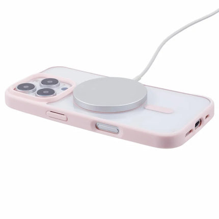 For iPhone 16 Pro Case Compatible with MagSafe Shockproof PC+TPU Clear Phone Cover