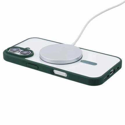For iPhone 16 Case Compatible with MagSafe Shockproof PC+TPU Clear Phone Cover