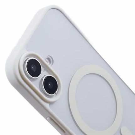 For iPhone 16 Case Compatible with MagSafe Shockproof PC+TPU Clear Phone Cover