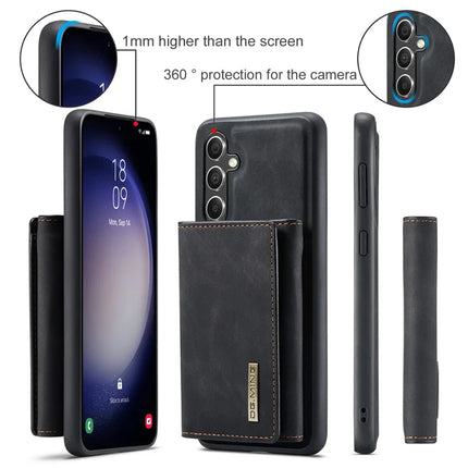 DG.MING M1 Series for Samsung Galaxy A16 5G / A16 4G Case Kickstand PU Phone Cover with Detachable Wallet