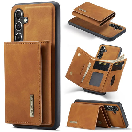DG.MING M1 Series for Samsung Galaxy A16 5G / A16 4G Case Kickstand PU Phone Cover with Detachable Wallet - Brown