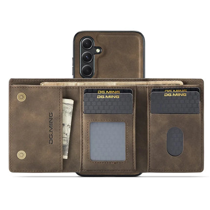 DG.MING M1 Series for Samsung Galaxy A16 5G / A16 4G Case Kickstand PU Phone Cover with Detachable Wallet